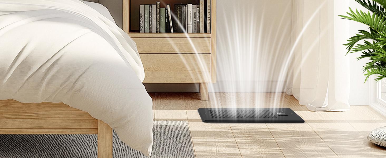 1/2-Pack Register Booster Fan for 4" x 10" Register Holes with Remote Control and Thermostat, 10-Speeds AC Vent Booster - Improves Heating&Cooling Airflow, Quiet Air Duct Fan for Wall