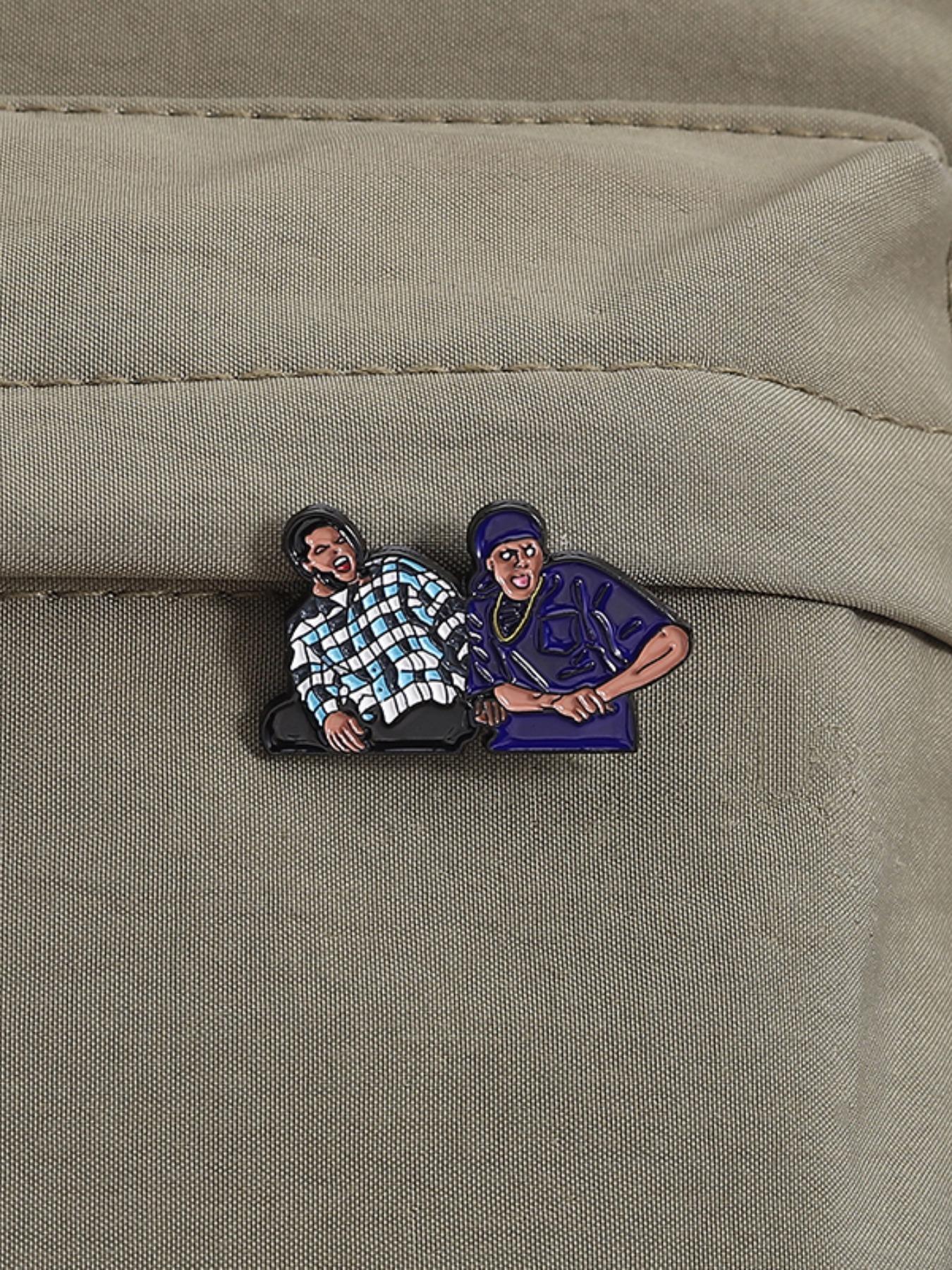 Unisex Punk Style Cartoon Character Brooch, Fashion Alloy Badge for Daily Clothing Decor, Trendy All-match & Exquisite Brooch for Birthday Gift, Fashion Accessory, Men Accessories