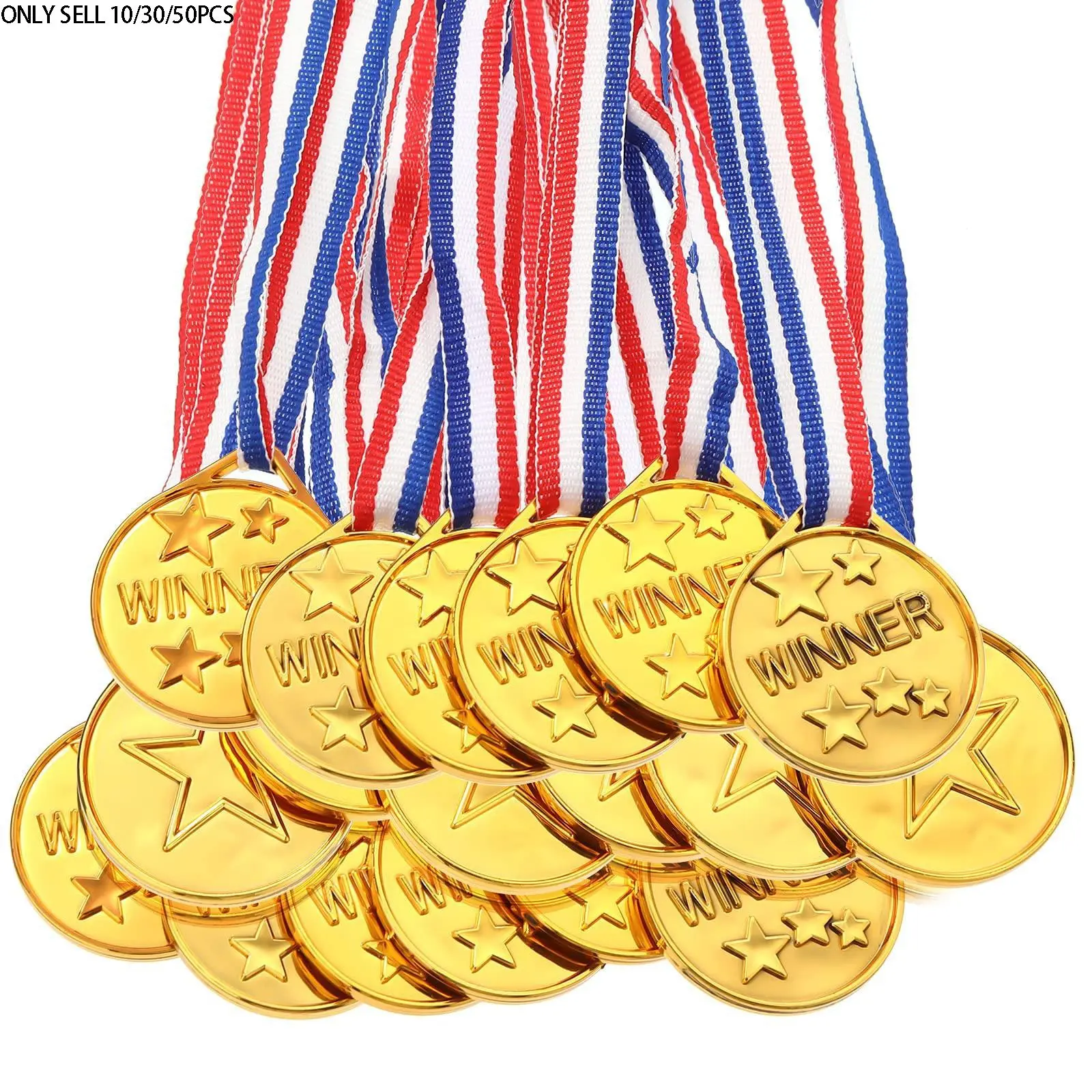Plastic Award Medals Set, Gymnastics Sports Awards, Ideal for Olympics, Competitions, Talent Shows, Word Games, Birthday Party Favors, Class Incentive Gifts