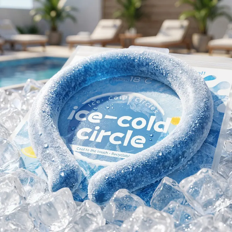 Neck Cooling Tube (Includes Insulated Pouch) — A Reusable, Wearable Cooling Collar. Your ultimate heat-relief essential for hot weather, designed to automatically freeze when exposed to temperatures below 64°F (approx. 18°C).