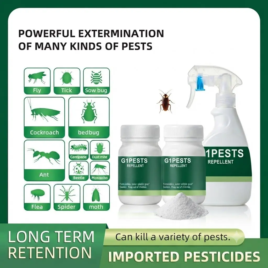 Indoor-Outdoor Pet & Family Friendly Pest Control Kit, Insect Prevention Solution for Spiders, Ants, Bed Bugs & 40+ Common Household Pests, Makes 1 Gal Usable Spray Mix