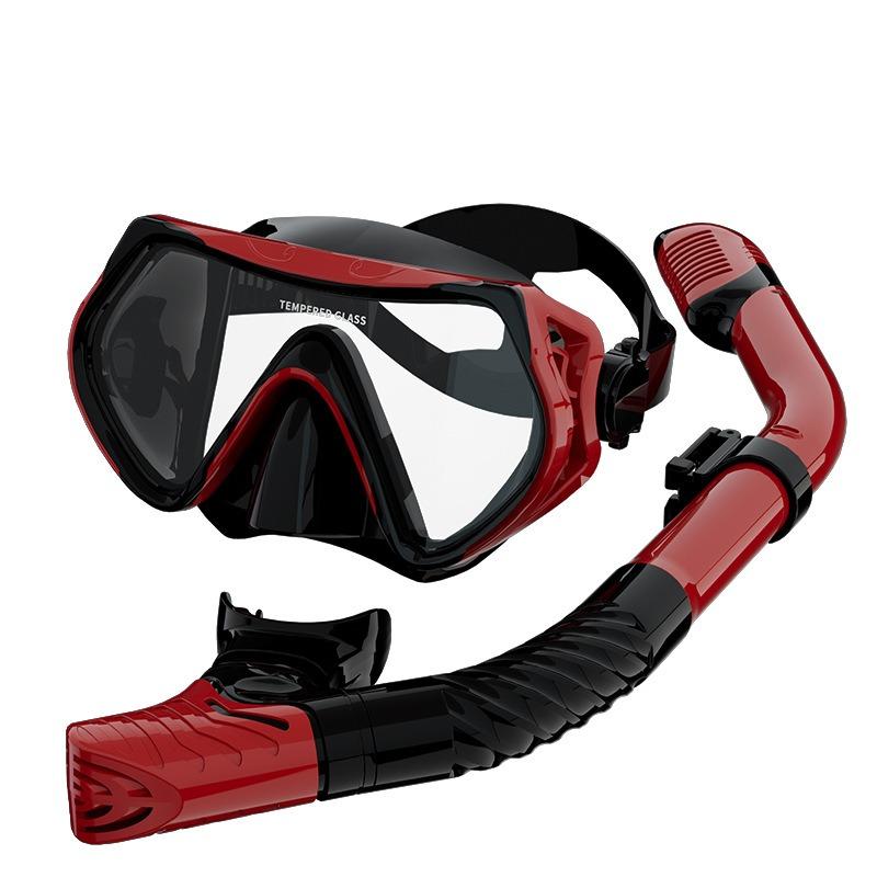 Diving Goggles Snorkeling Full Dry Snorkel Set Large Frame Swimming Goggles Liquid Silicone Swimming Equipment Diving Goggles  stealth snorkel