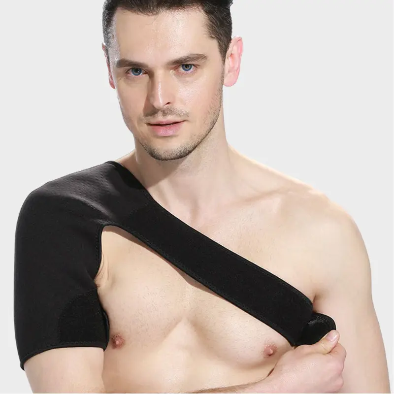 Reinforced Adjustable Compression Shoulder Brace for Sports and Fitness, Badminton, Basketball, Prevents Shoulder Strain, Unisex, Warm Shoulder Support