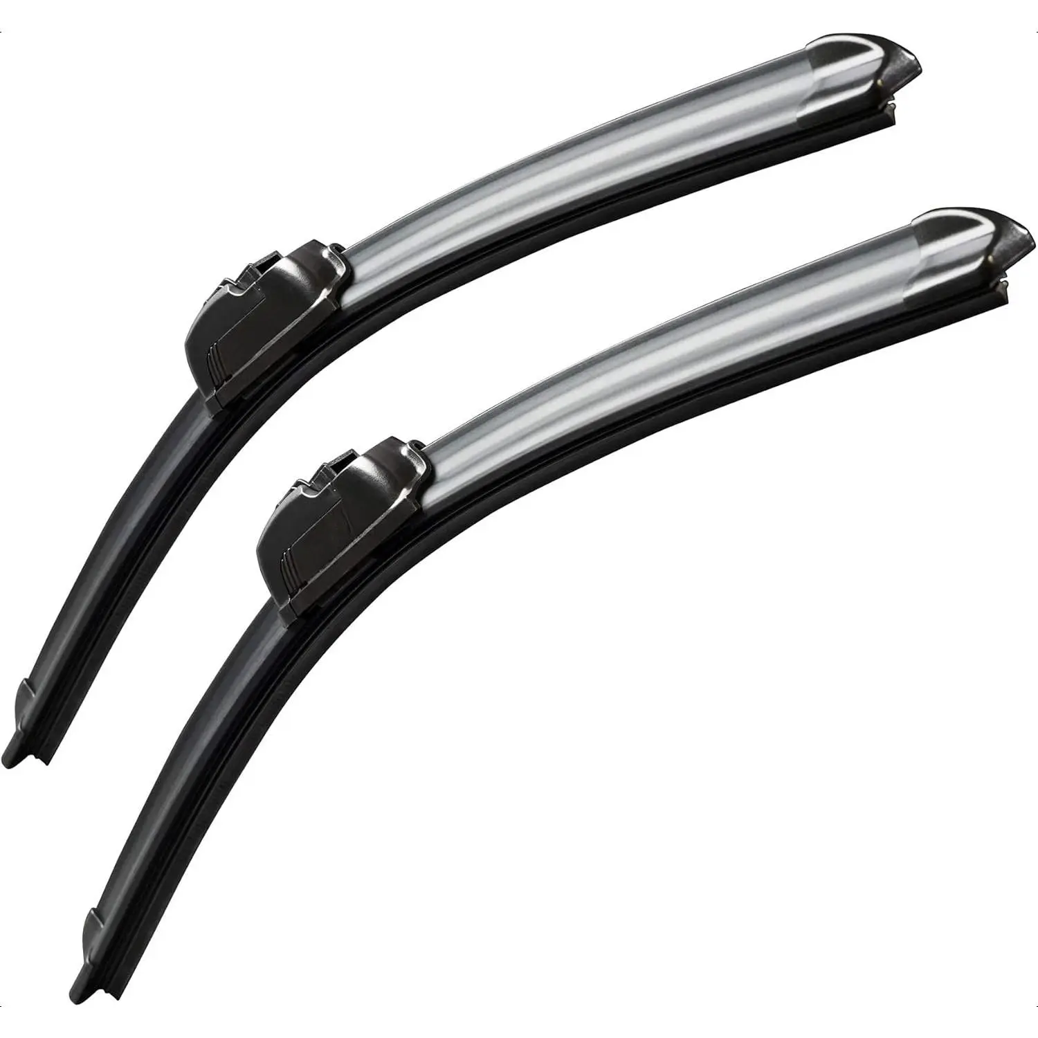 Premium All-Season Frameless Windshield Wiper Blades Pair, 22in+22in Front J Hook Arm Wipers with Aeroshape Design, 1-Piece Rubber Blade, 1000 Stress Points, Simple Install, Debris-Free Performance, Increased Durability