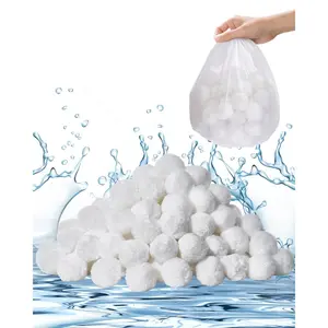 VEVOR Pool Filter Balls for Sand Filter, 1.5 lbs, Filter Balls Replace Pool Filter Sand, Reusable Blue Polyester Fiber Filter Media with Wash Bag, for Swimming Pool Aquarium Tank Above Ground Pool