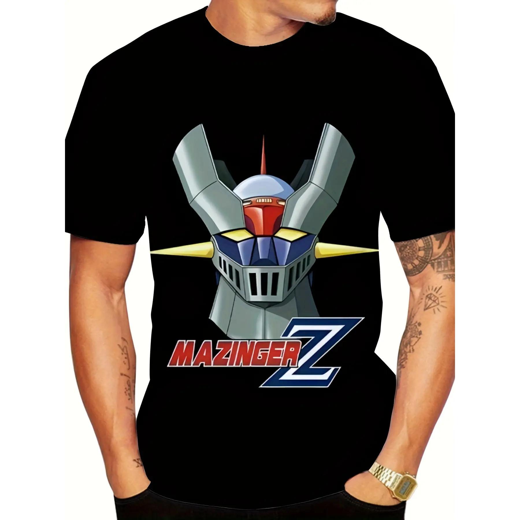 Monawear Unisex 3D Printed Mazinger Z Graphic T Shirt Retro Anime Design Soft Breathable Round Neck Casual Summer Tee Machine Washable Streetwear Fashion For Men Women Streetwear Lovers Gift Monawear Unisex 3D Printed Mazinger Z Graphic T Shirt Retro Anime Design Soft Breathable Round Neck Casual Summer Tee Machine Washable Streetwear Fashion For Men Women Streetwear Lovers Gift