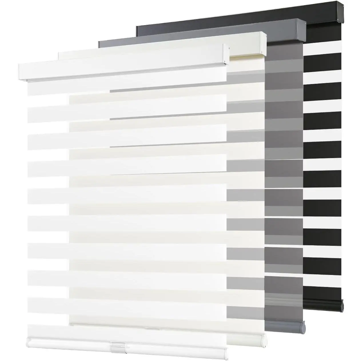Blinds for Windows Pull Down Roller Window Shades Dual Layer Light Filtering Privacy for Day and Night, Free-Stop Door Shades for Home Easy to Install (20" W X 72" H, White)