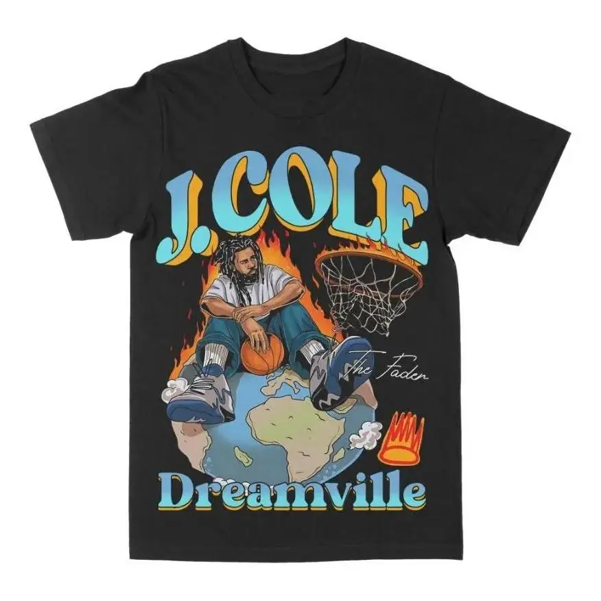 Youth Adult J. Cole Dreamville World Graphic Tee, Vintage Rap Shirt, Retro 90s Hip Hop graphic tee, Streetwear, Family Trip Shirt