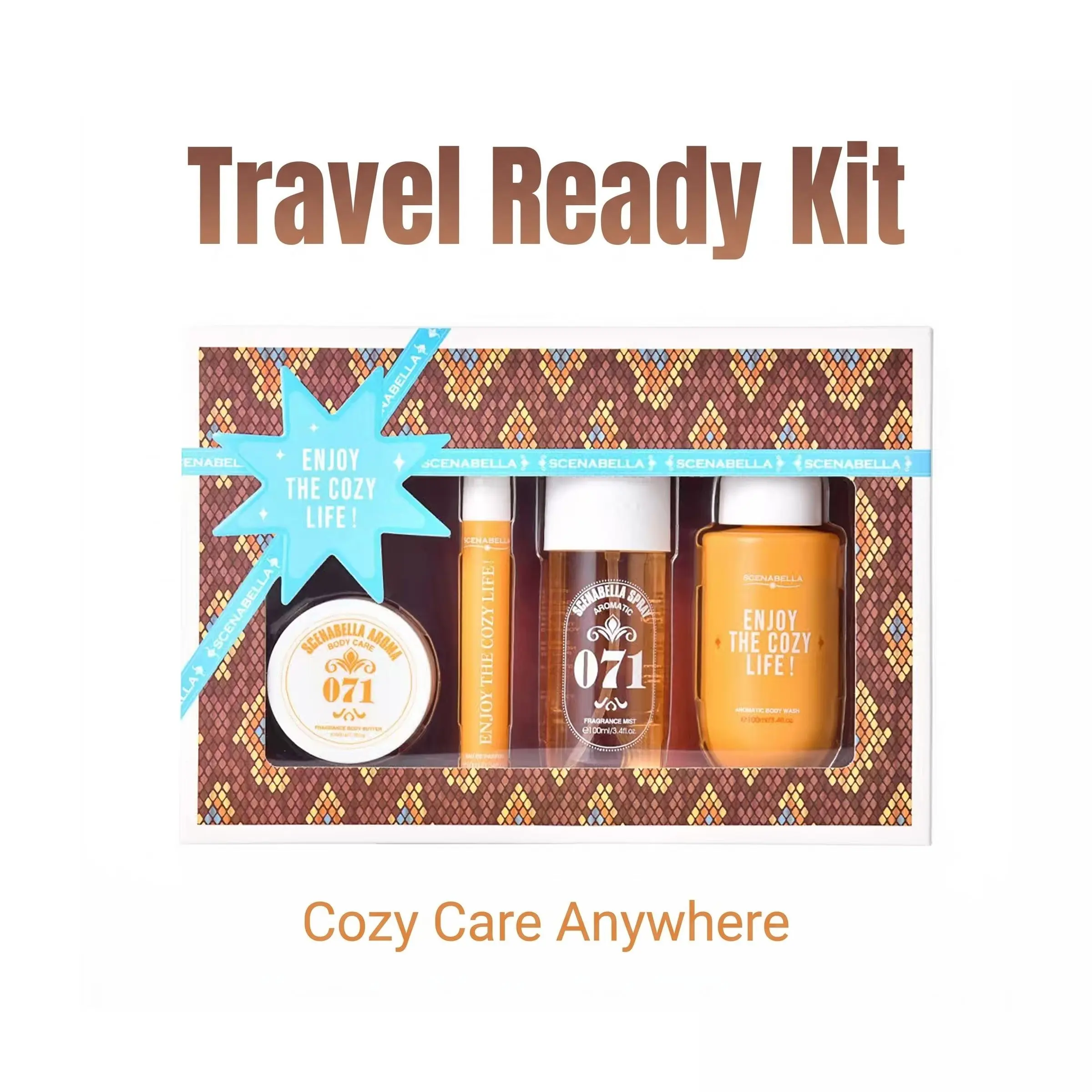 Women Full Body Care Travel Kit Portable Perfume Body Butter Lotion Set Luxury Fragrance Gifting Set For Birthday Valentine