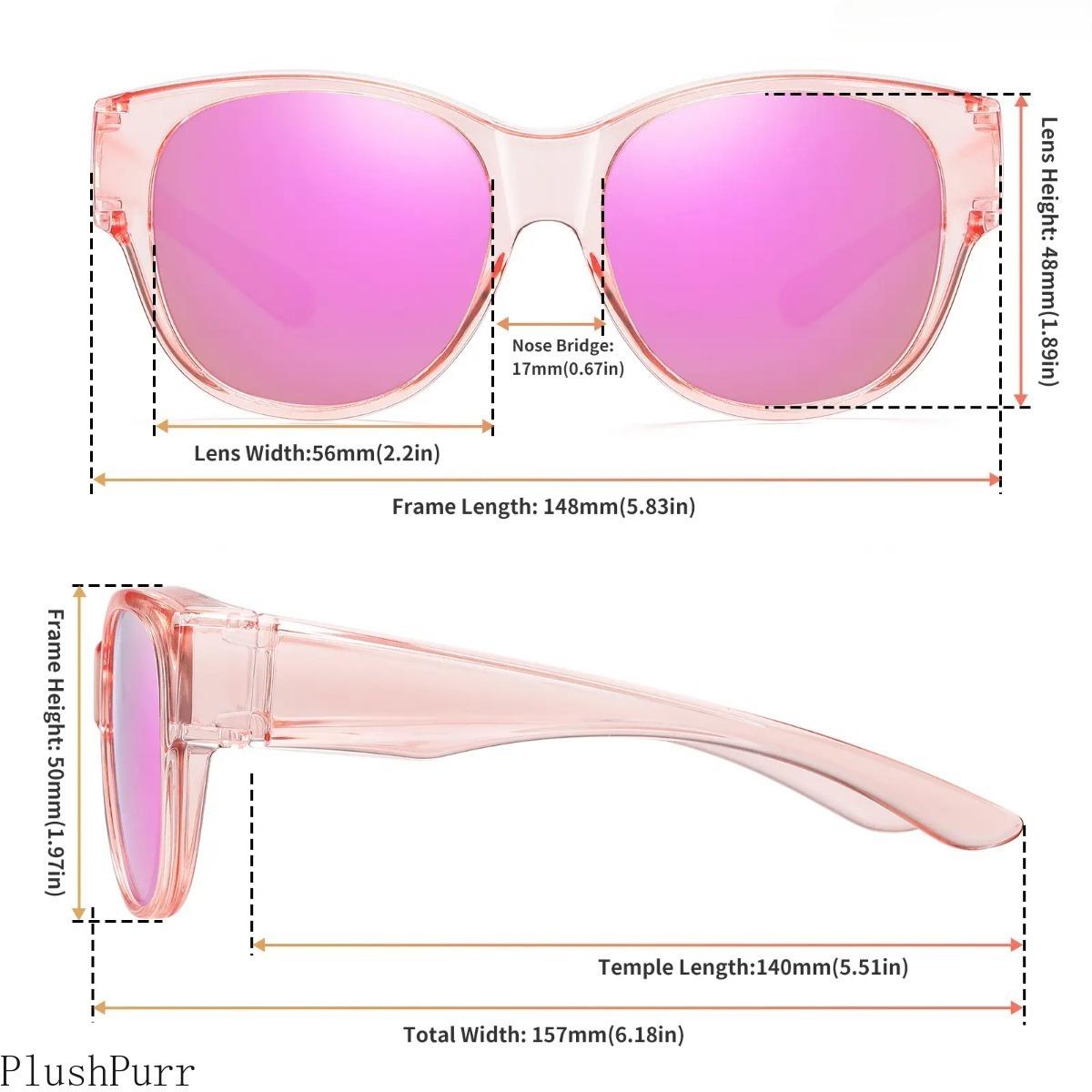 Polarized Fit Over Sunglasses for Men Women, Large Frame UV400 Protection Sun Glasses to Wear Over Prescription Glasses