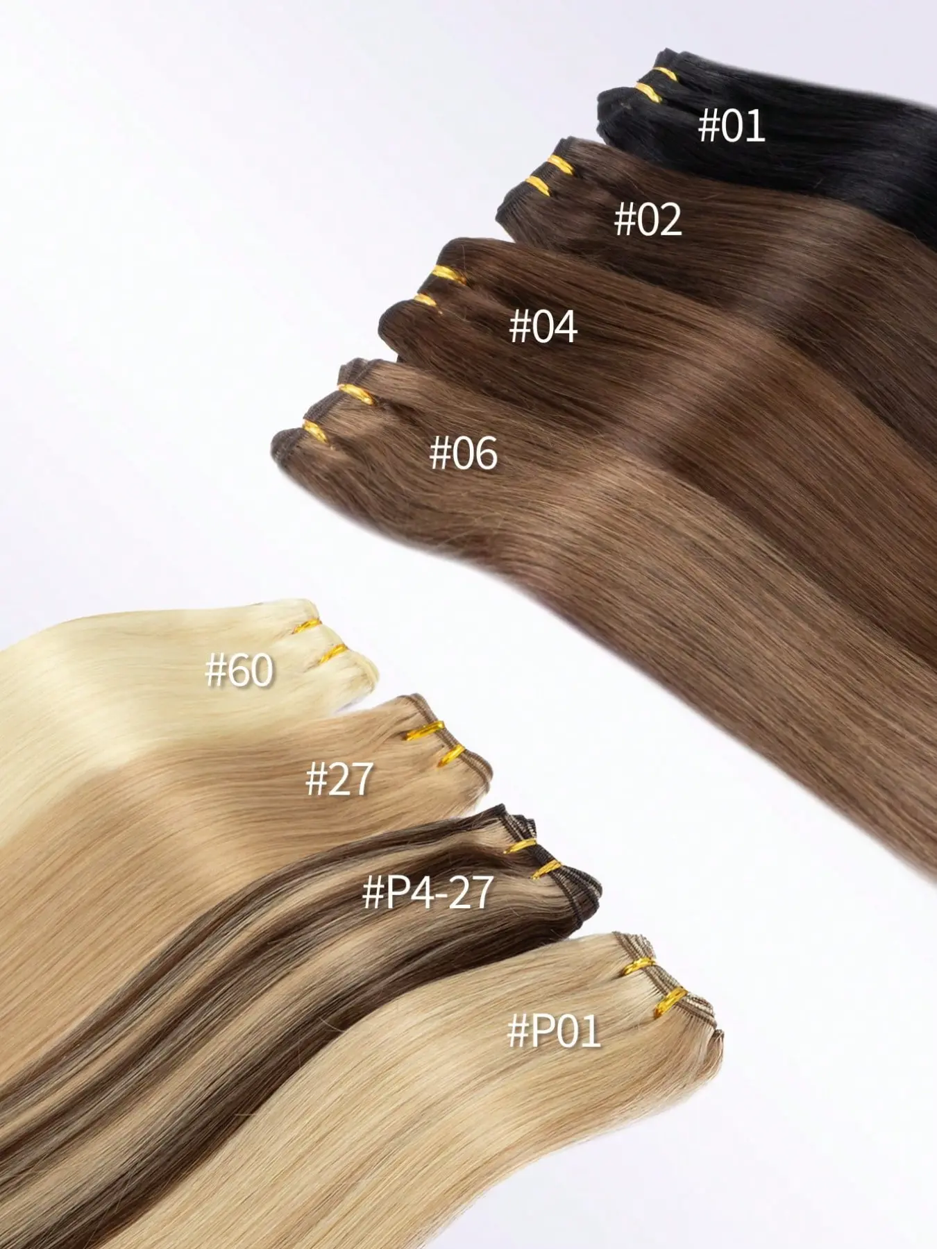 Sew In Hair Weft Hair Extensions Real Premium Human Hair. Double Weft Extensions, Invisible and natural, durable and comfortable, with salon quality. Can be cut & DIY freely, perfect as prom hair extension for a gorgeous hairstyle.