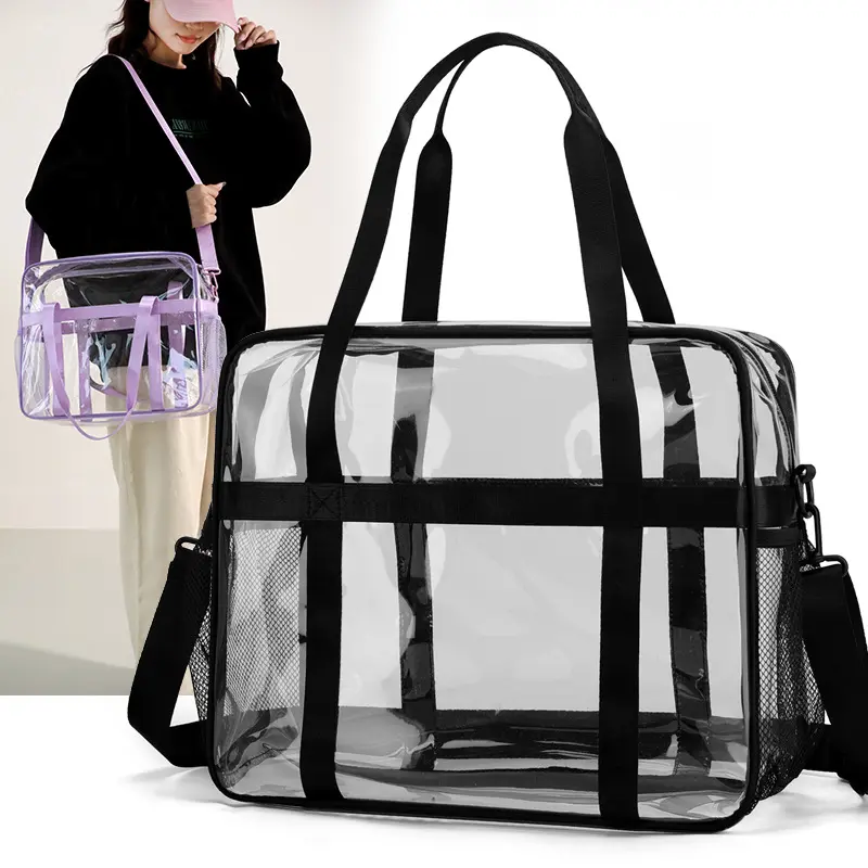 Transparent PVC Plus Size Backpack, Clear Beach Swim Bag, Waterproof PVC Travel Cosmetic Storage Toiletry Bag