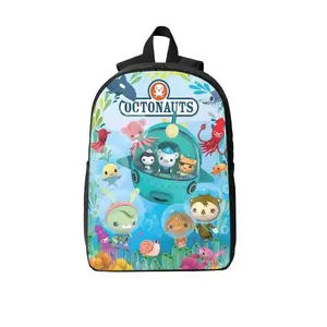 Octonauts Full Characters Octopod Submarine Underwater Sea Cartoon Print Student School Backpack Breathable Shoulder Strap Book Bag For Kids Boys Girls