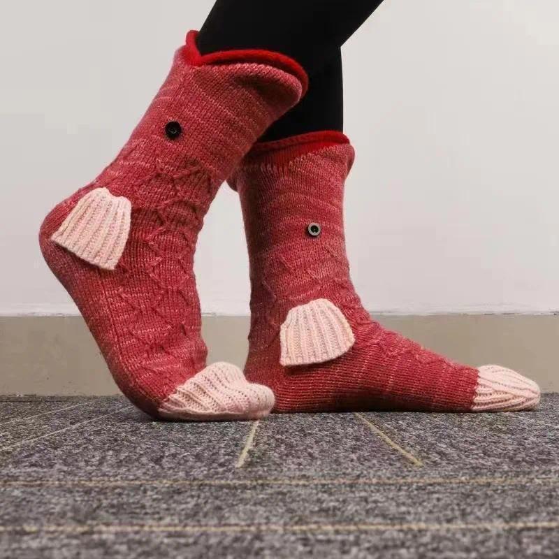 Christmas Socks Knitted Crocodile Socks Animal Funny Socks Holiday Party Supplies