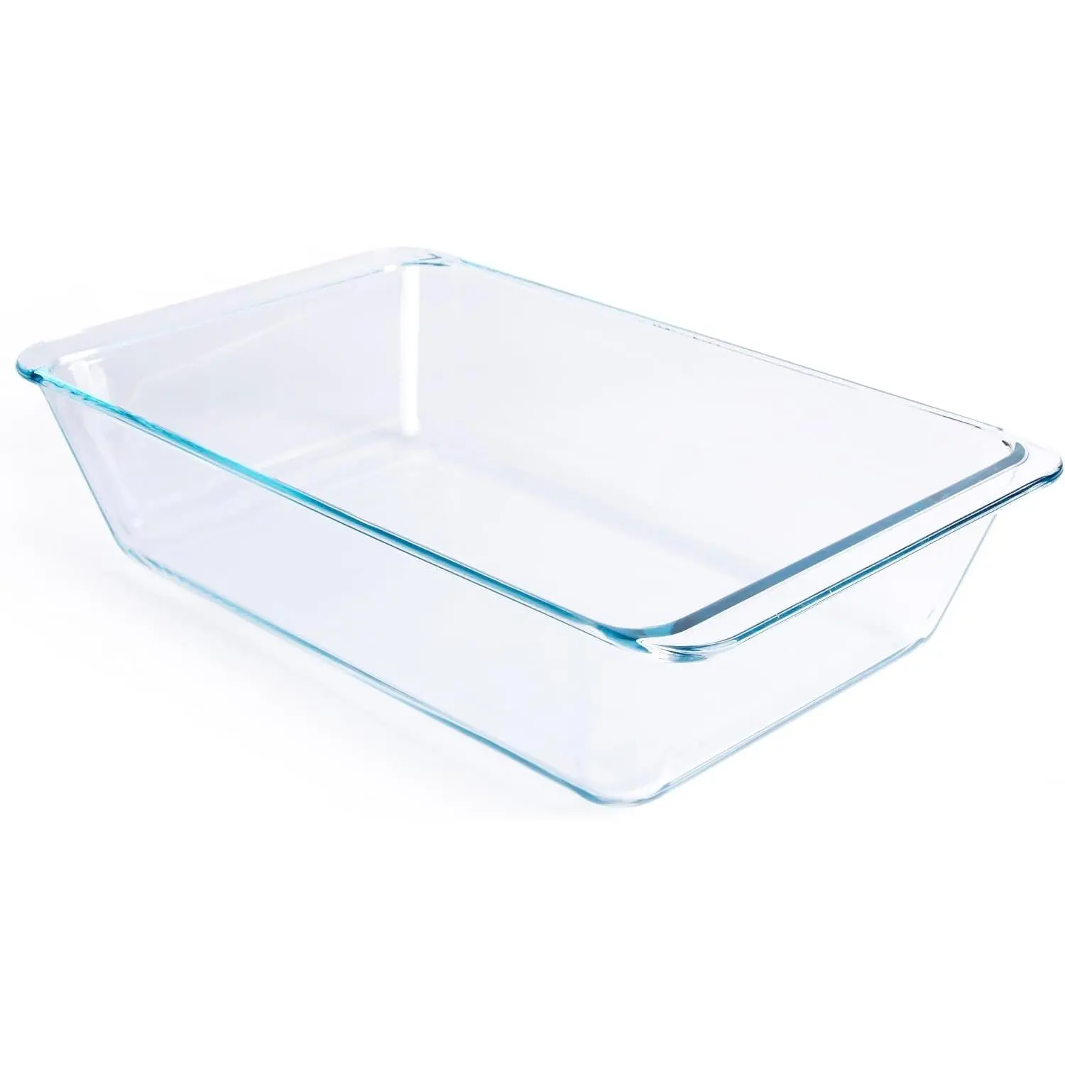 Rectangular Tempered Clear Glass Baking Dish, 5.4 Liter Large Glass Baking Pan Casserole Dish for Baking Cooking