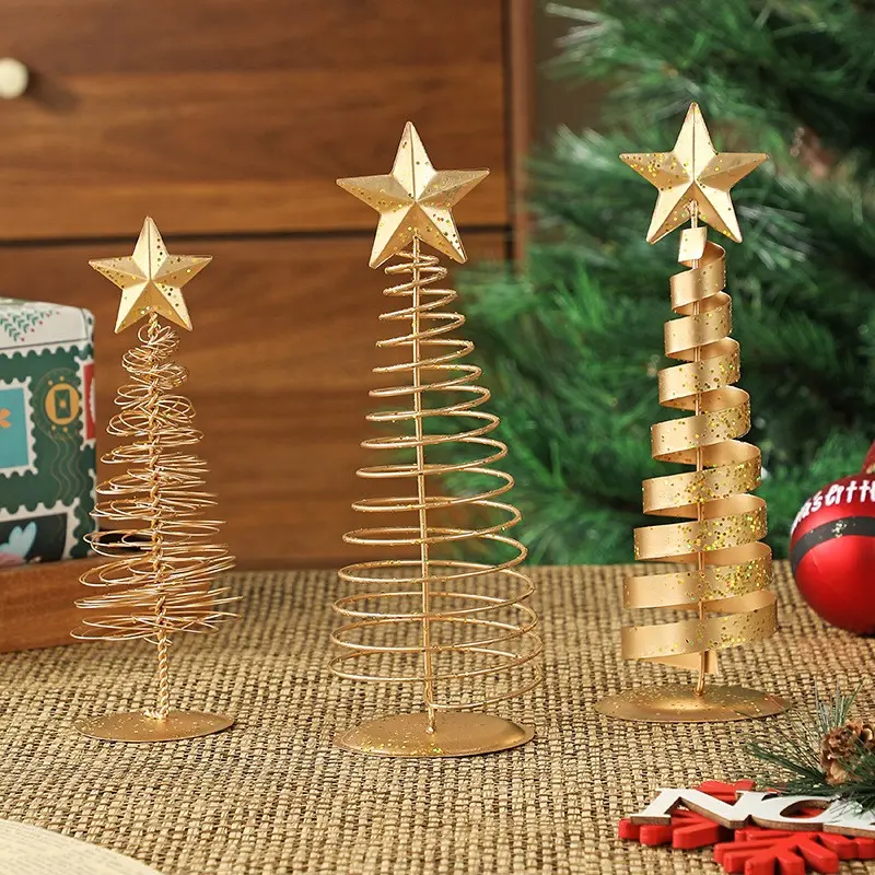 Charming Vintage Iron Wire Christmas Tree, Rustic Metal Star Decor, Minimalist Holiday Accent, Cozy Corner Keepsake, Unique Seasonal Decor