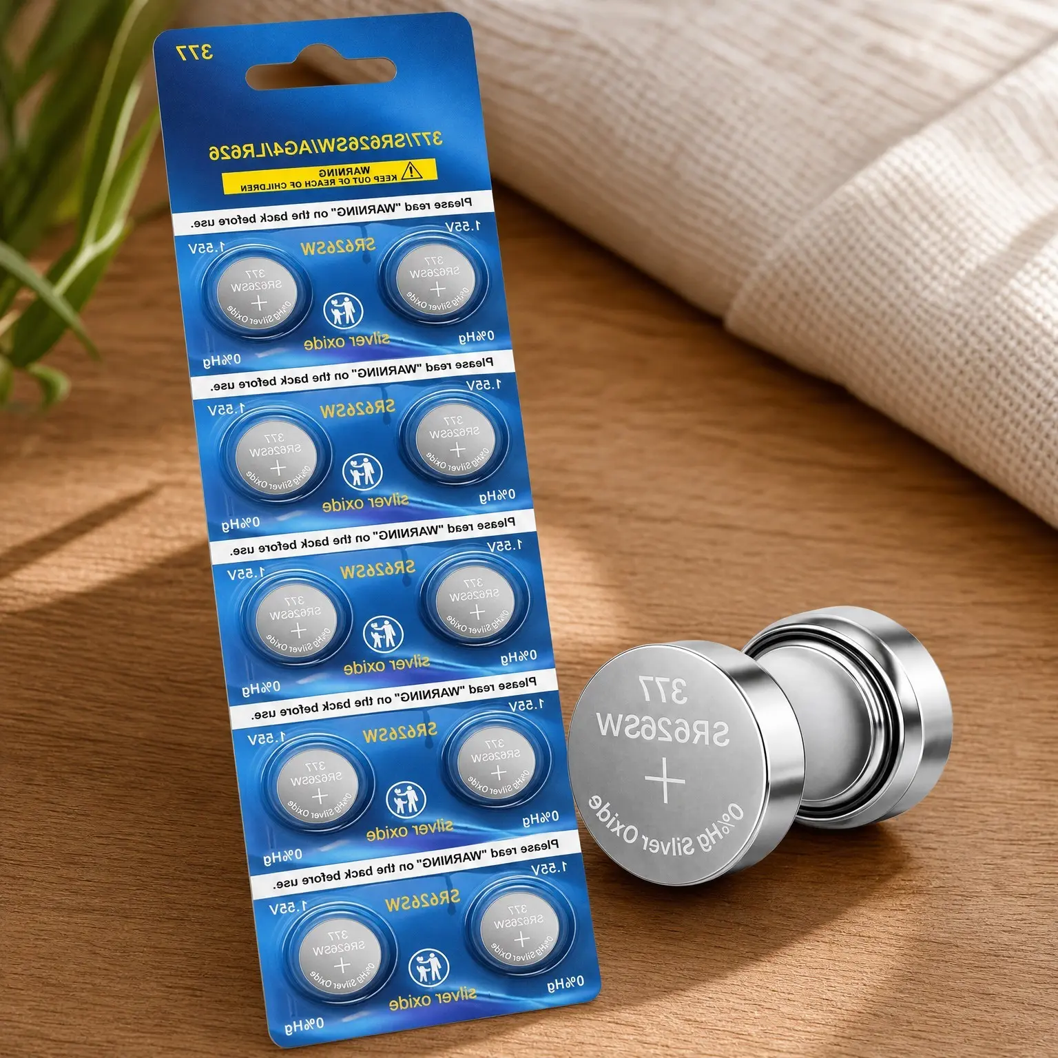 10 Pack SR626SW 377 Silver Oxide Watch Batteries 1.55V Button Cell, Compatible with 376 AG4 LR626, Long-Lasting Leak-Resistant for CalculatorsGift