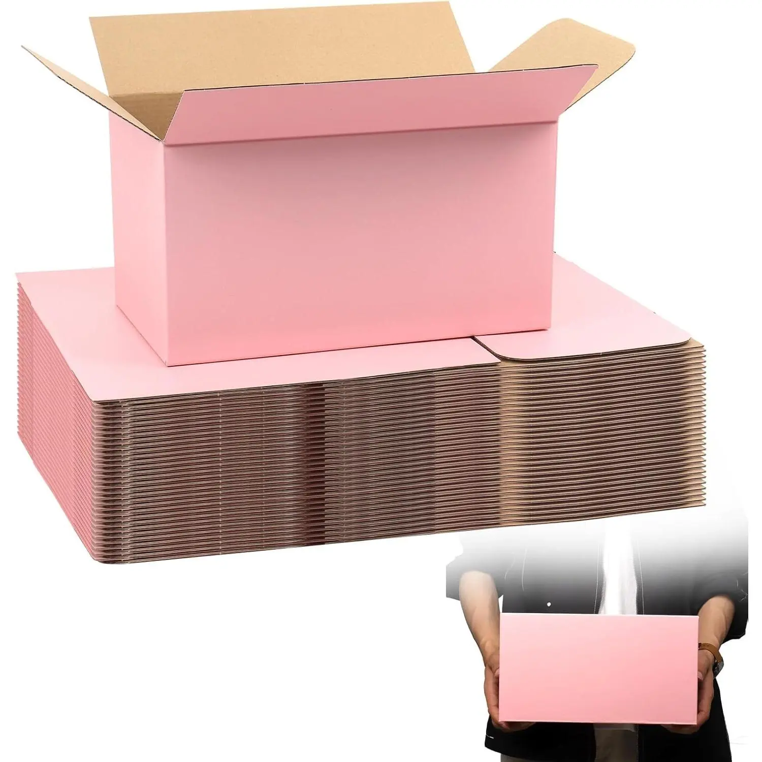 11x6x6 Pink Shipping Boxes 30 Pack - Corrugated Cardboard Mailing Boxes for Small Business Packaging Shipping