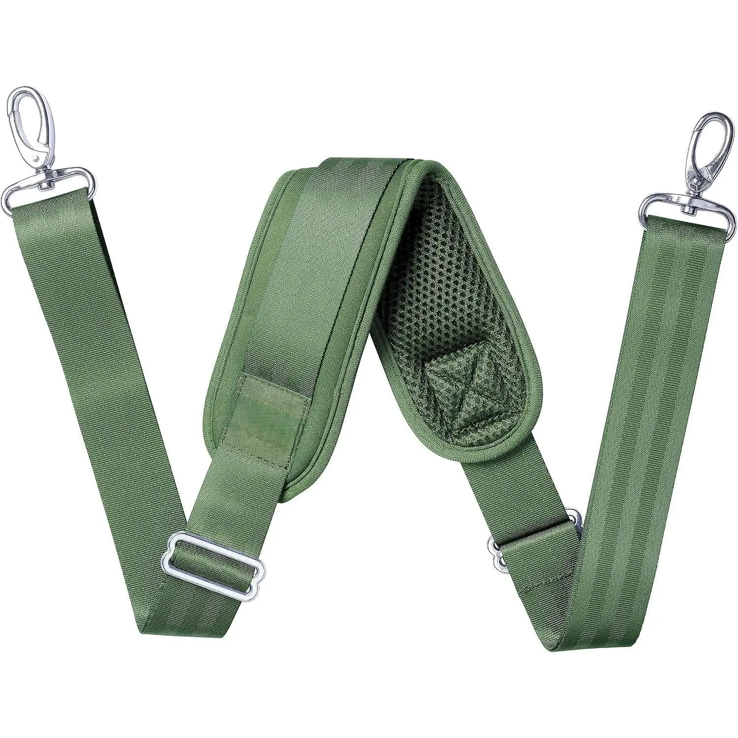 59 Inch  Straps, Soft with Ultra-Thick Fixed  Pad, Two Way Independently Adjustable Buckle  Straps for Laptop Bag Messenger Bag Tool Bag Luggage,Green
