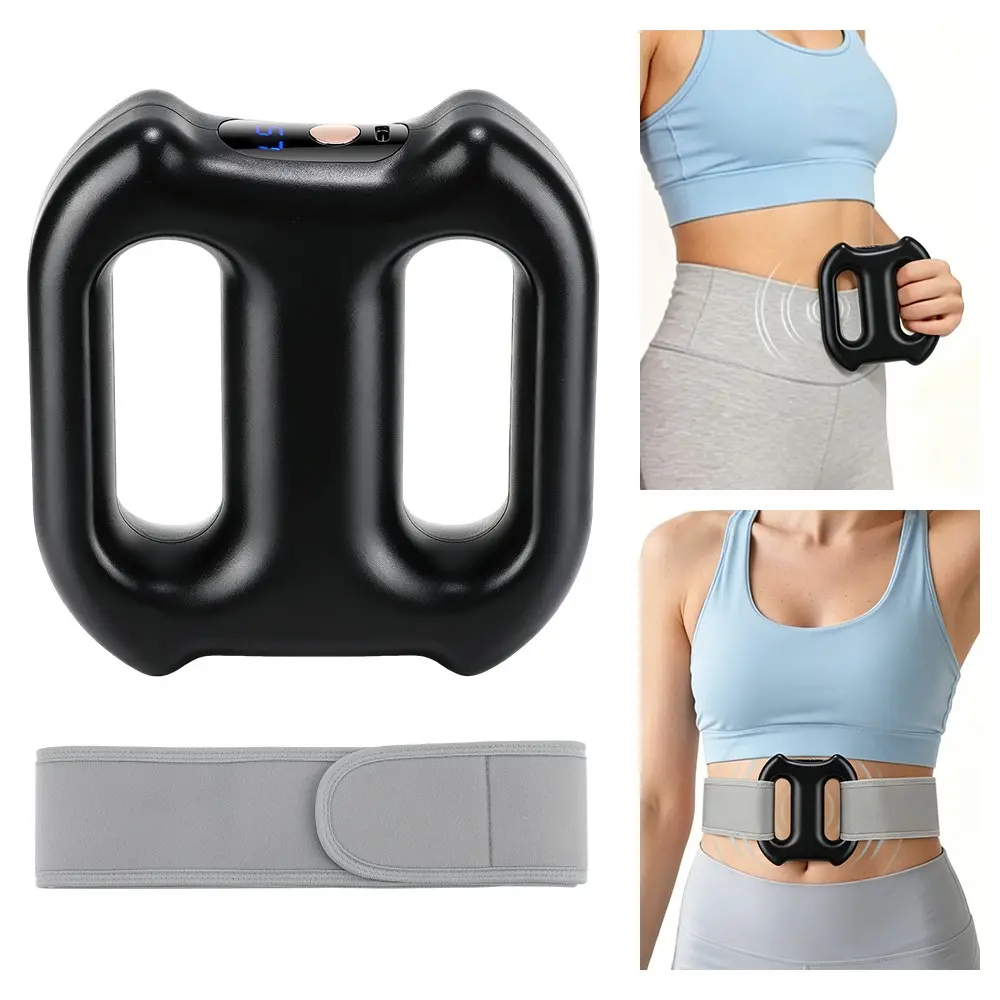 Multi-Functional Electric Fascia Ring, Dual Ring Vibration Massager, Charging Fat Reduction Sculptor, 3 Modes 5 Intensity Levels, Cordless Fascial Ring
