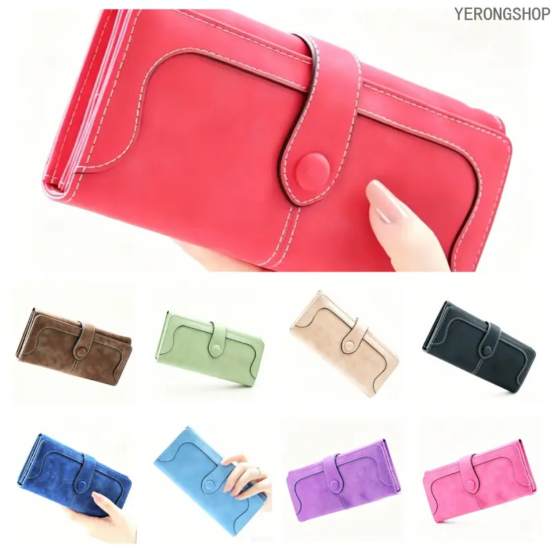 Women's 2026 New Vintage Style Frosted Long Fashionable Wallet - Double Zipper & Snap Buckle Purse Pouch, Large Capacity Multi-Slot Card Holder, Zipper Wallet Design for Daily Errands, Holiday Gifting