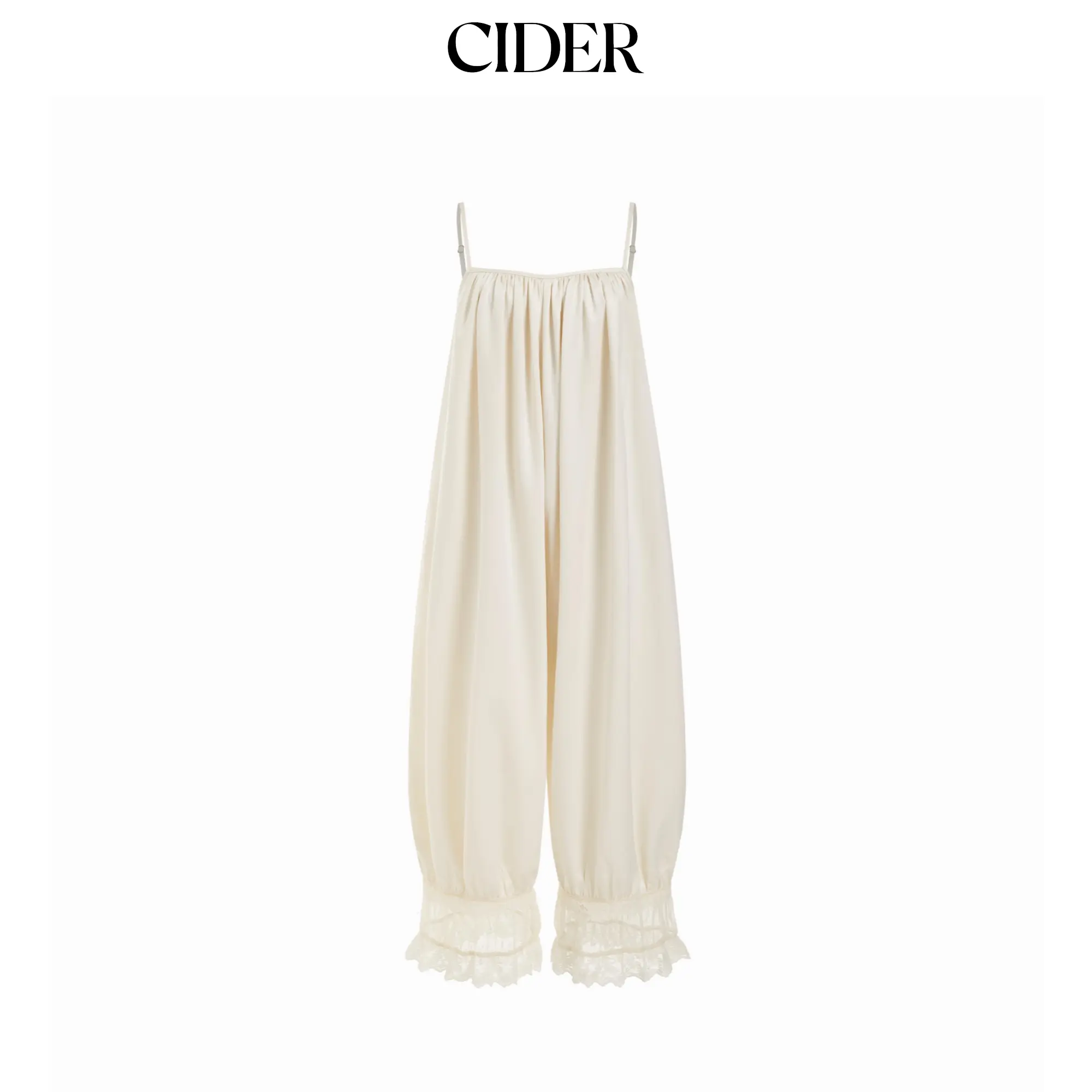 Cider Lace Panel Mid Rise Bloomer Jumpsuit