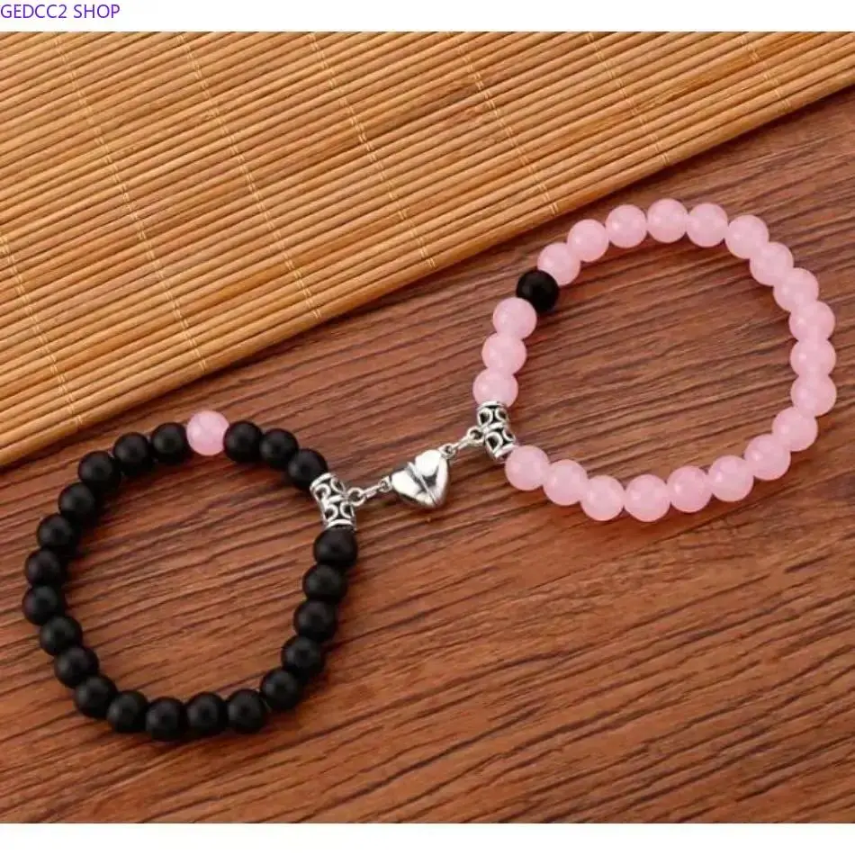 2026 Upgrade Magnetic Minimalist Cotton Couple Sports Wristbands - Matching BF and GF Bangle, Love Heart Personalized Valentine Gift for Boyfriend, Bracelet Combination Set, Companion Bracelet, Couple Bracelet Kit