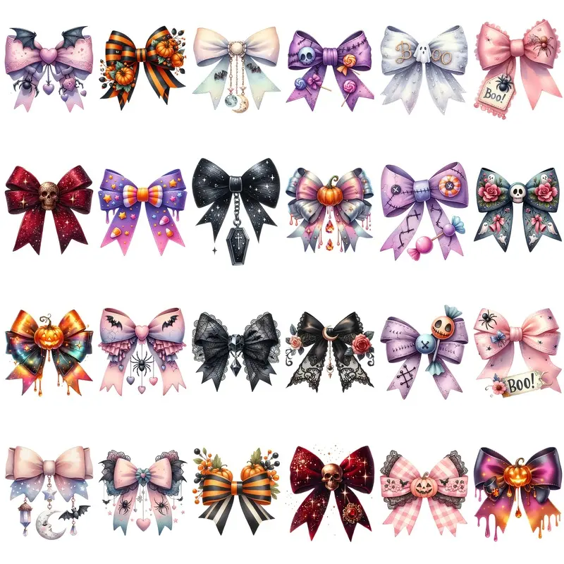 36 Sheets Halloween Iron On Patches Gothic Witch Vampire Mummy Pumpkin Spider Bat Spiderweb Themed Decorative Applique Patches For Clothing Backpacks Jackets Hats DIY Craft Decoration