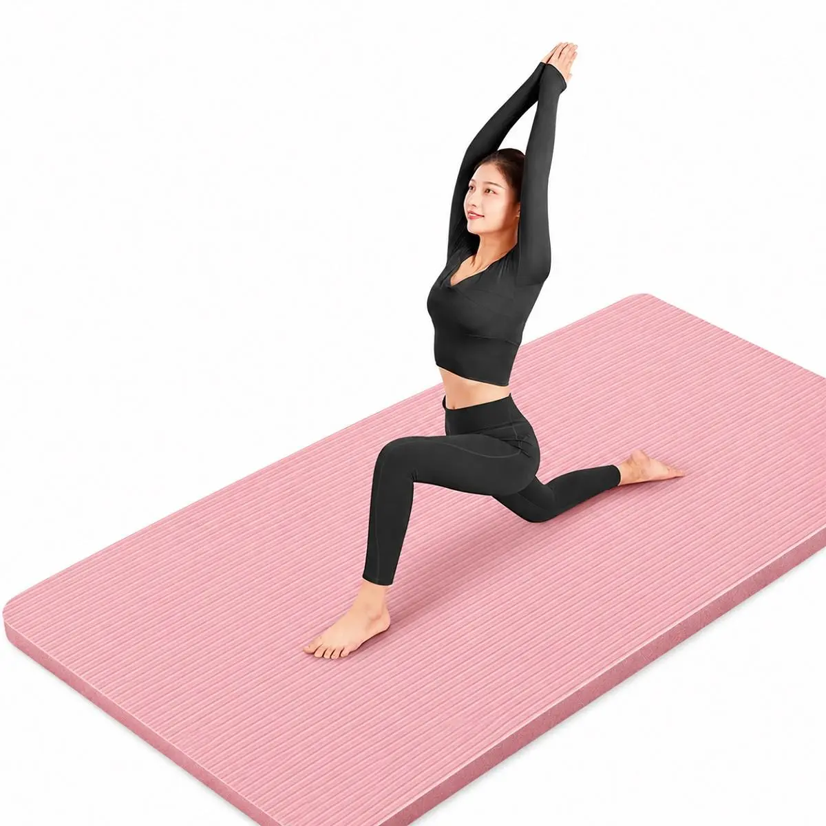 8mm Thick Yoga Mat - Non-Slip Yoga & Pilates Mat for Beginners, Ideal for Home Fitness Workouts