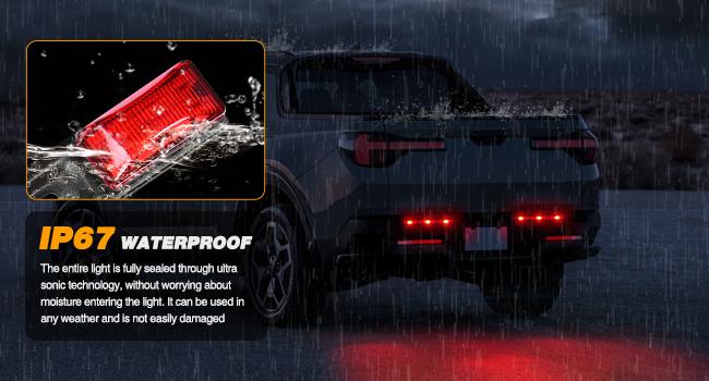 Nilight 14 Inch 9 LEDs Red Trailer Light ID Bar Nilight 14 Inch 9 LEDs Red Trailer Light ID Bar