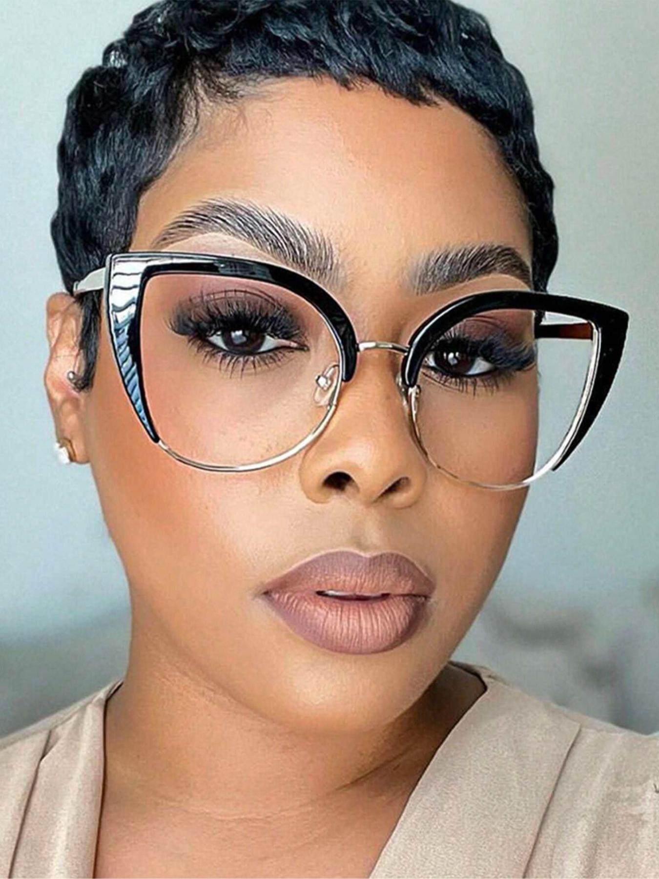 1 Piece Cat Eye Anti-Blue Light Glasses for Women, Cute and Lightweight Polycarbonate Frame Transparent Eyewear Suitable for Daily Wear, Stylish Frame for All Seasons