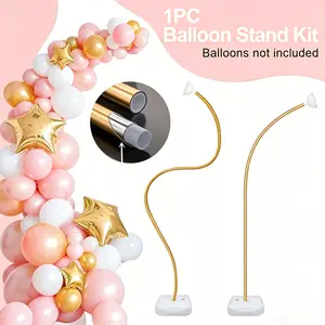 Flexible Balloon Arch Stand Kit, Balloon Arch Set, Balloon Garland Frame, Free Bending Half Balloon Arch Stand, 8.2ft Reusable Plastic Balloon Flower Backdrop with Water Base for Wedding, Bridal Shower, Birthday Party Decorations, Balloon Party Supplies