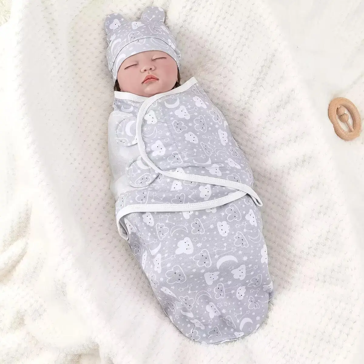 2026 New Arrival 2-Pcs Indoor Recreation Soft Wrap Sleep Bag Blanket Set, Breathable Cozy Fabric, Easy Swaddle Design, All-Season Use, Ideal Holiday Gift (Blankets & Throws Category)