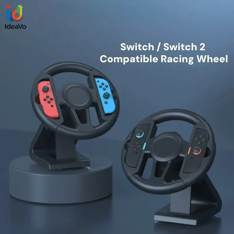 Ideavo Universal Racing Wheel for Switch1/switch2, Ergonomic Design, Stable Mount, Switch 2 Racing Wheel Controller Accessory
