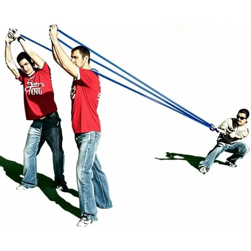 500-yd 3-Person Heavy-Duty Giant Slingshot Water Balloon Launcher for Adults, Multi-Use for T-Shirts, Footballs, Potatoes