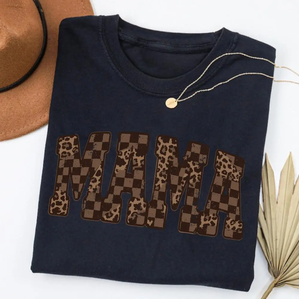 Leopard Mama Shirt Mothers Day Gift Mom Shirt Retro Mama Shirt Gift For Mom Mama Shirt Leopard Mama T-Shirt Fit Comfy