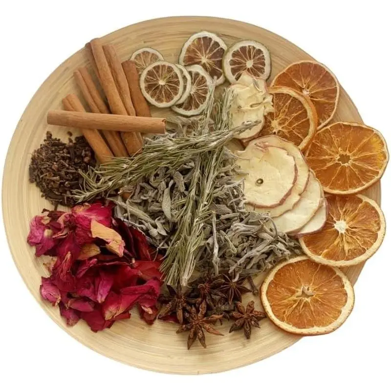 Simmering Potpourri, Simmer Pot Potpourri - Dried Orange Slices, Cinnamon, Cloves, Apple Slice, Rosemary, Perfect Christmas House Warming Hostess Gift