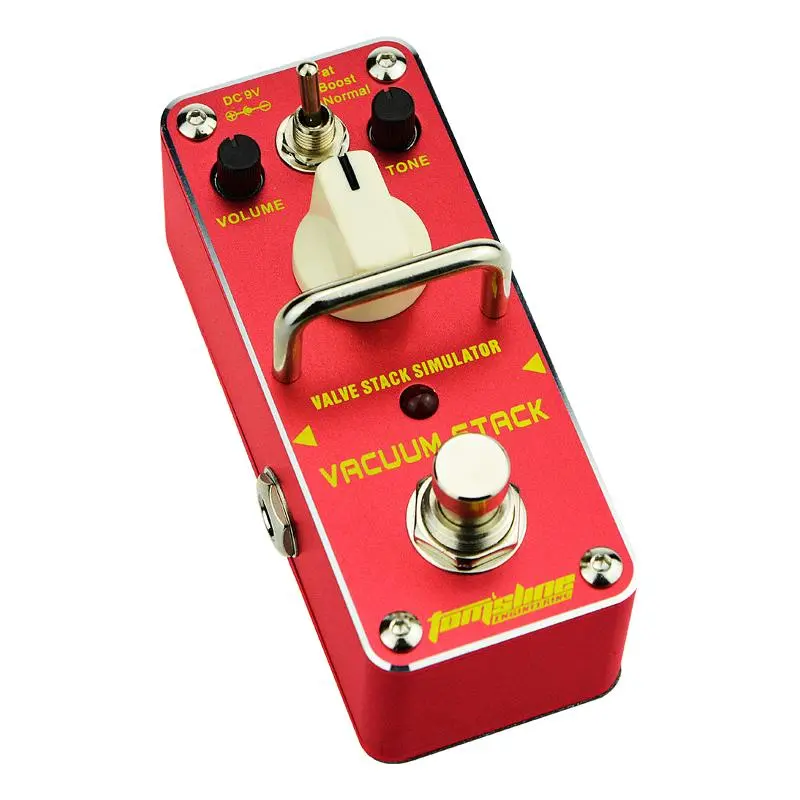 AVS-3 VACUUM STACK Tube-Driven Amp Simulator Pedal, Recreates Classic Tube Distortion Tone, 3 Modes: Fat, Boost, Normal, Volume, Tone & Gain Controls, True Bypass Guitar Stompbox