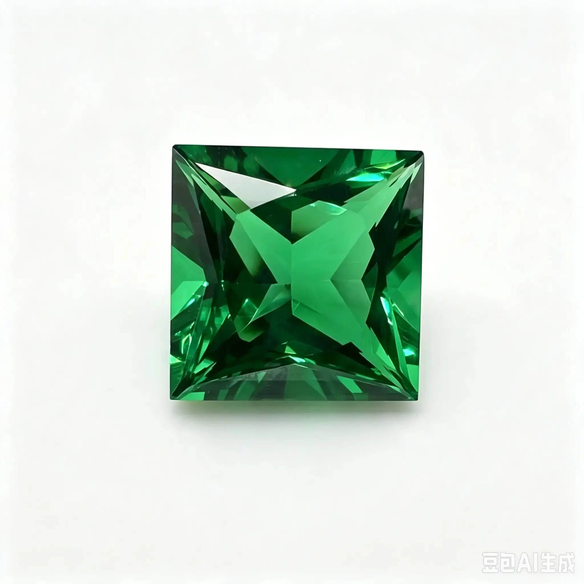 Lab-Grown Square Shape Princess Cut Emerald, Certified by AGL, Artificial Gemstone for Jewelry Accessories, Lab-Grown Emerald