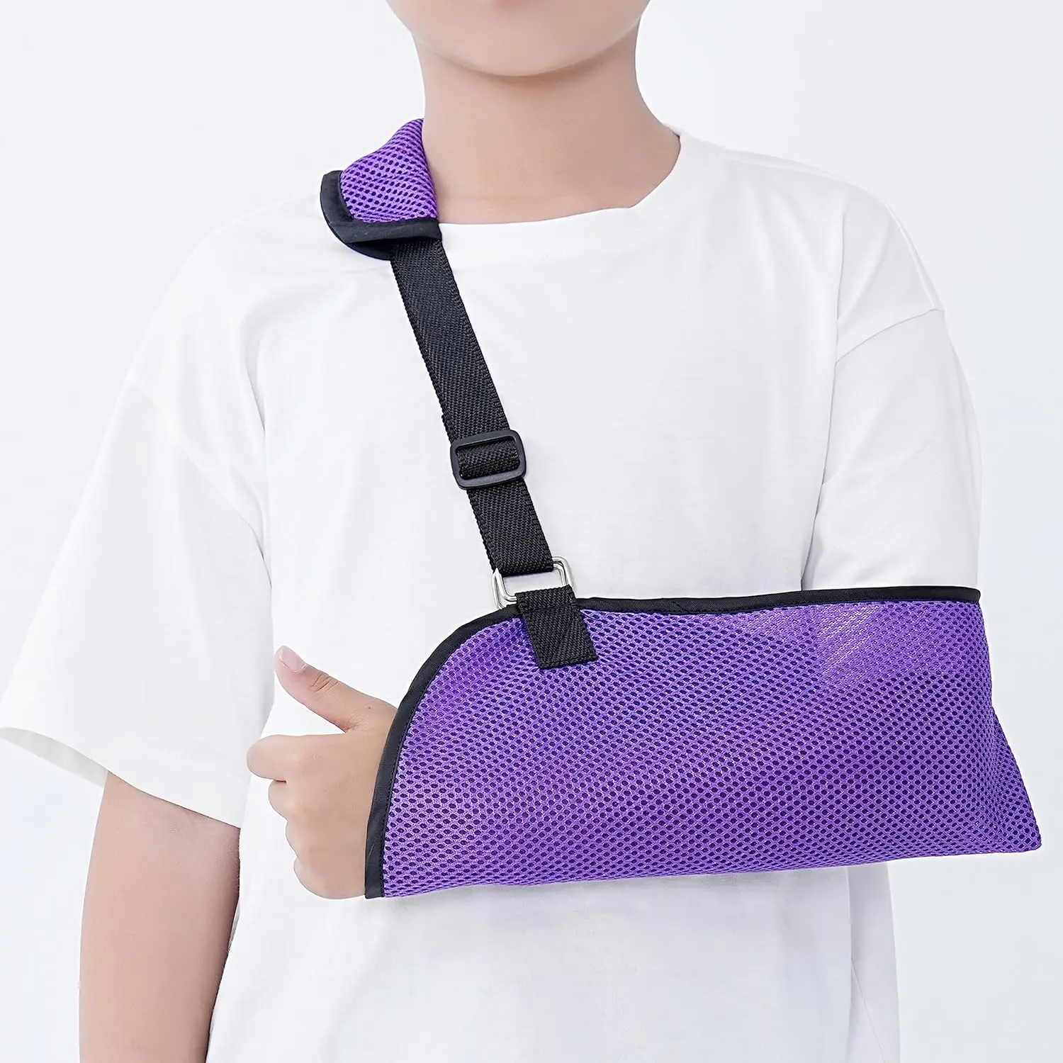 Solmyr Arm Sling for Kids, Arm Brace for Broken Fractured Bones Elbow Wrist Support, Arm Support Sling Shoulder Immobilizer for Children Shoulder Injury, Suit for Left and Right Arms, 2-5 Ages Boy and Girl