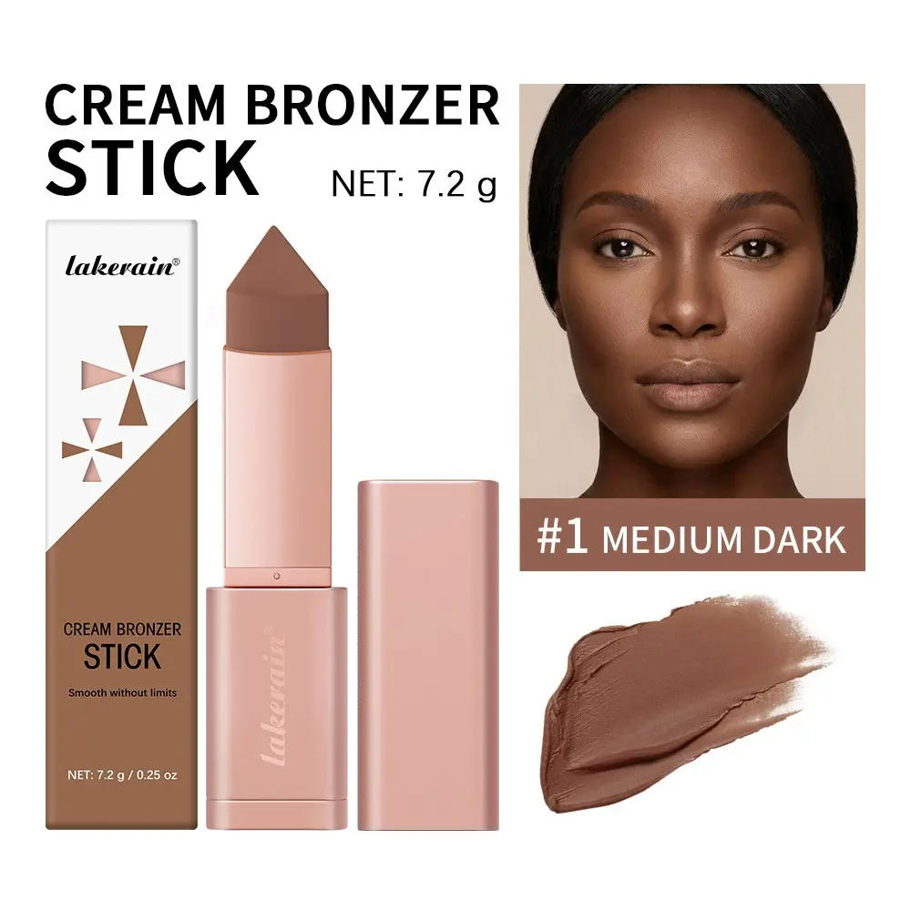 5 Colors Waterproof Moisturizing Bronze Contour Stick, Long-Lasting Wear, Sweatproof, Creates Natural Sculpted Matte Finish, Summer Vibe, Suitable for Daily Use and Travel, Bronzer, Bronzer Contour Sticks