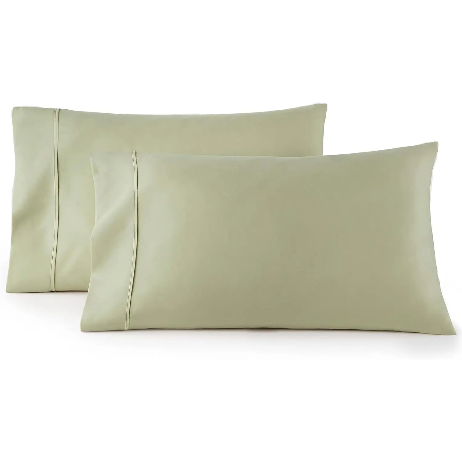Pillow Cases Set of 2- Microfiber, Extra Soft Pillowcases - Easy Care & Machine Washable - Sage