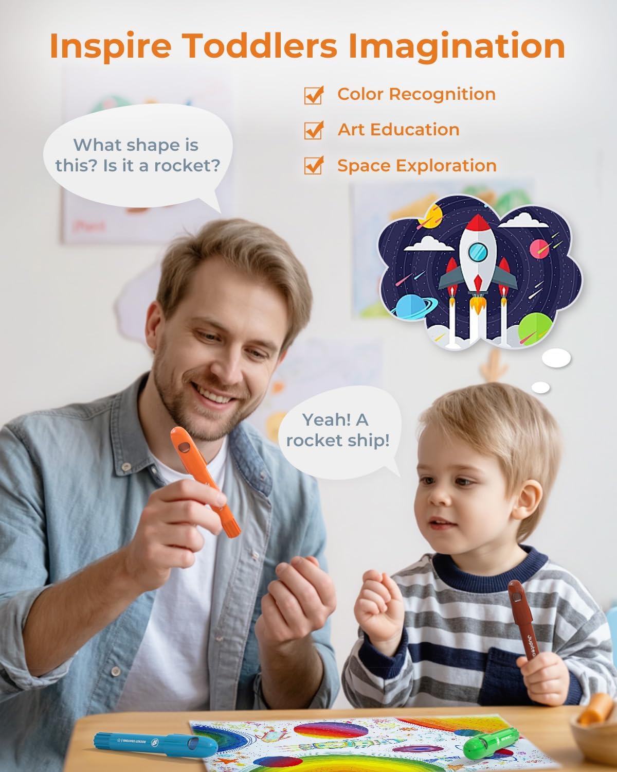 24/18/12Colors Twist Rocket Crayons for Toddlers, Non-Toxic Washable Crayons with Storage Bucket, Ultra-Smooth and Easy to Hold Art Supplies for Toddlers and Preschool Kids age 1-3 2-4 4-8 ,Colorful Precision Pens , markers for coloring 24/18/12Colors Twist Rocket Crayons for Toddlers, Non-Toxic Washable Crayons with Storage Bucket, Ultra-Smooth and Easy to Hold Art Supplies for Toddlers and Preschool Kids age 1-3 2-4 4-8 ,Colorful Precision Pens , markers for coloring