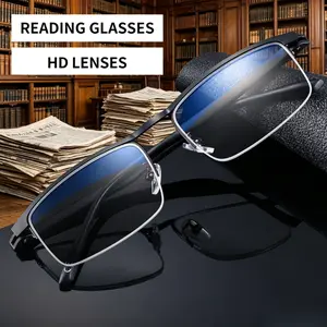2026 New Unisex Progressive Multifocal Reading Glasses, Lightweight Metal Half-Rim Dual-Purpose Readers for Near & Far Vision, Powers +1.00 to +4.00 eyewear
