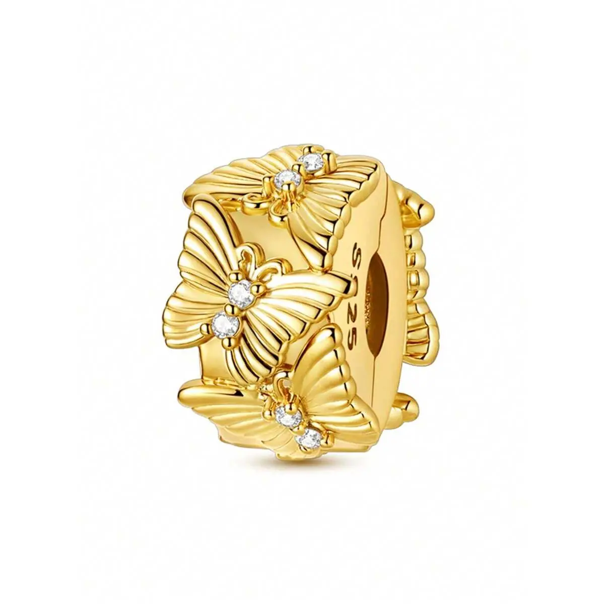 Women's Silver-Plated Metal Coating Butterfly Pendant Charm - 1pc Animal Series Positioning Clasp for Bracelet DIY Jewelry Female Wear