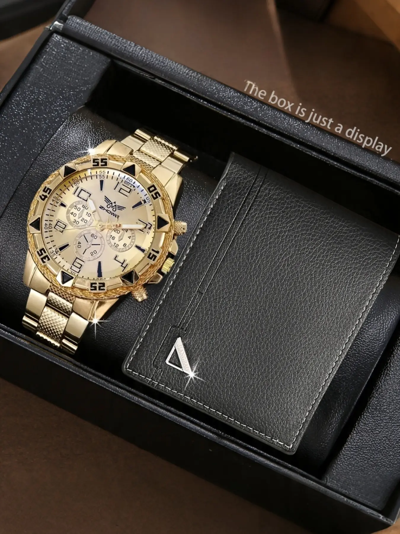 2pcs Men's Watch and Wallet Set, Luxury Business Style, Casual Quartz Movement Analog Watch, Perfect Gift for Holidays and Special Occasions