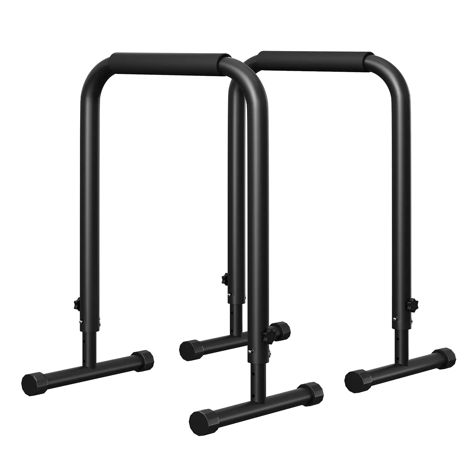 Adjustable Dip Bars for Home Gym - Heavy Duty Parallel Bars, Stable Tricep Dip Station, Push Up Stand, 440lbs Capacity, Portable Calisthenics Equipment for Upper Body Workout, 32"-36" Height, Black
