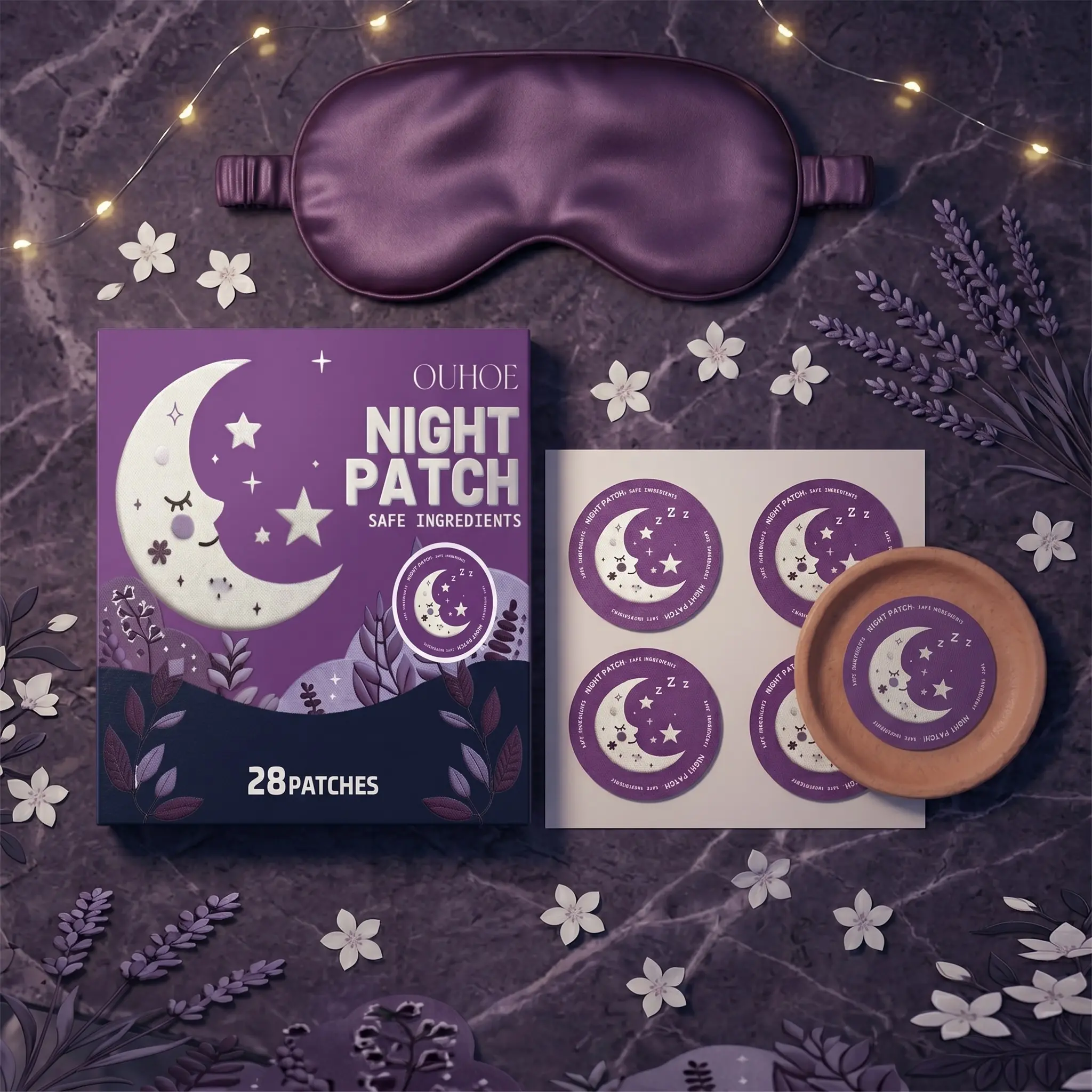 140Patches Plant Cartoon Sleep Patch, Improve Sleep Quality, Gentle Care, Soothing, Ingredients, Safe Ingredients, Healthcare, Relieve Breathing Difficulty, Anti-Snoring, Stop Snoring Sleep Aid Night Patch