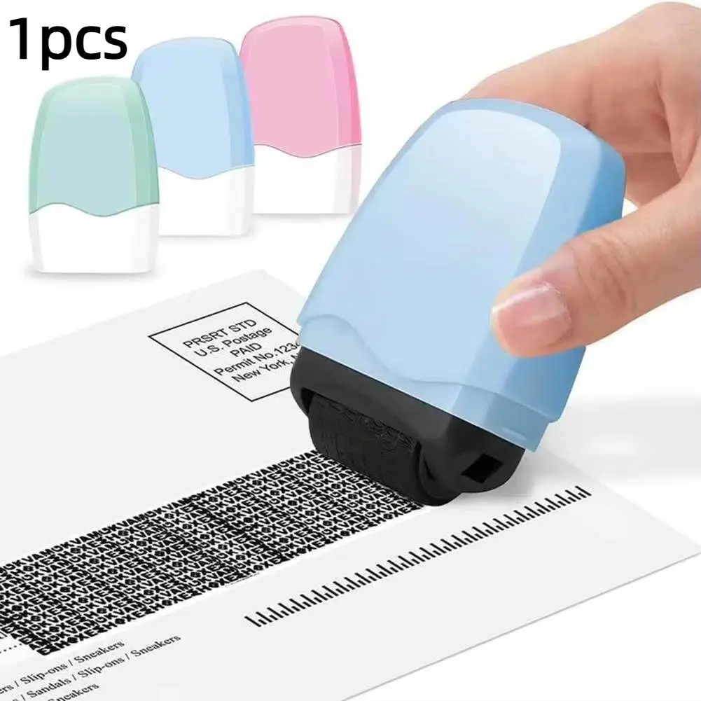 1 Piece Privacy Protection Multi-Function Leak-Proof Rolling Seal, Confidential Roller Stamp for Documents, Bills, Financial Info, Receipts, Privacy Guard