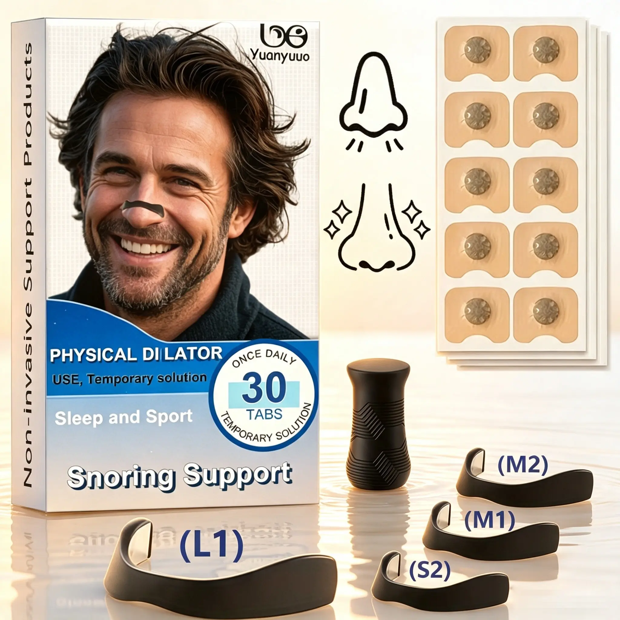 Magnetic Nose Dilators, 20/30/50pcs Basic Physical Changes Nose Dilators, Quick Application Tags, Fitness and Training Equipment for Sports/sleep Use